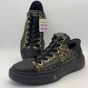 Skechers x Snoop Dogg Slip-Ins Sneakers Black Gold Paisley Print Men’s Size 8